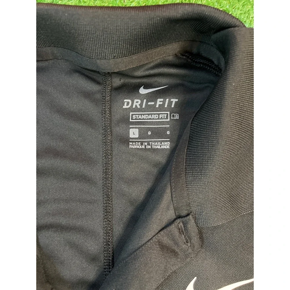 Nike Dri-FIT Polo Shirt COX Racing‎ Logo Men's Black Golf Training Size Large